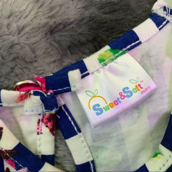 NWT Baby Girl One Piece Flowered Short Jumper sz 9 months - Picture 3 of 5